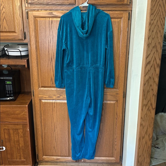Juicy Couture Teal Velour Hoodie Jumpsuit - Picture 4 of 10